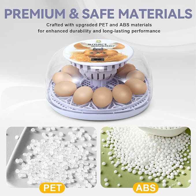 Explore 12 Egg Automatic Incubator for Beginners, Auto Egg Turning, Consistent Humidity with Auto-Refill Water Bottle & Stable Temp Control for Hatching Chicken, Goose, Duck, Quail, Pigeon, and Turkey - Image 7