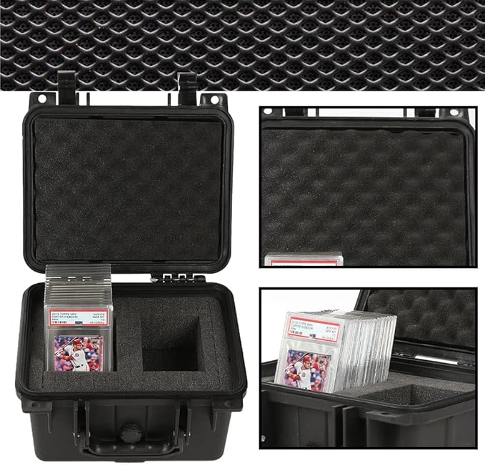 G-PLUS Graded Card Storage Box for BGS PSA SGC FGS Weatherproof Graded Sports Trading Cards(Small, Black) - Image 9