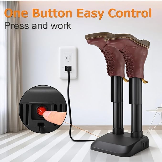 Air Choice Boot Dryer, Boot Warmer for Men, Fast Drying, Overheat Protection, One-button Operation, Constant Temperature, Ultra Quiet, Shoe Dryer for Work Boots, Sneakers, Snow Boots, Socks, Gloves - Image 2