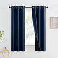 NICETOWN 100% Blackout Curtain Panel, Thermal Insulated Black Liner Curtain for Nursery Room, Noise Reducing and Cold Blocking Drape for Windows (Navy, 1 PC, 37-inch Wide by 63-inch Long) by NICETOWN