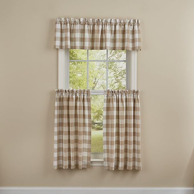 Park Designs Natural Buffalo Check Valance 14" L - Image 2