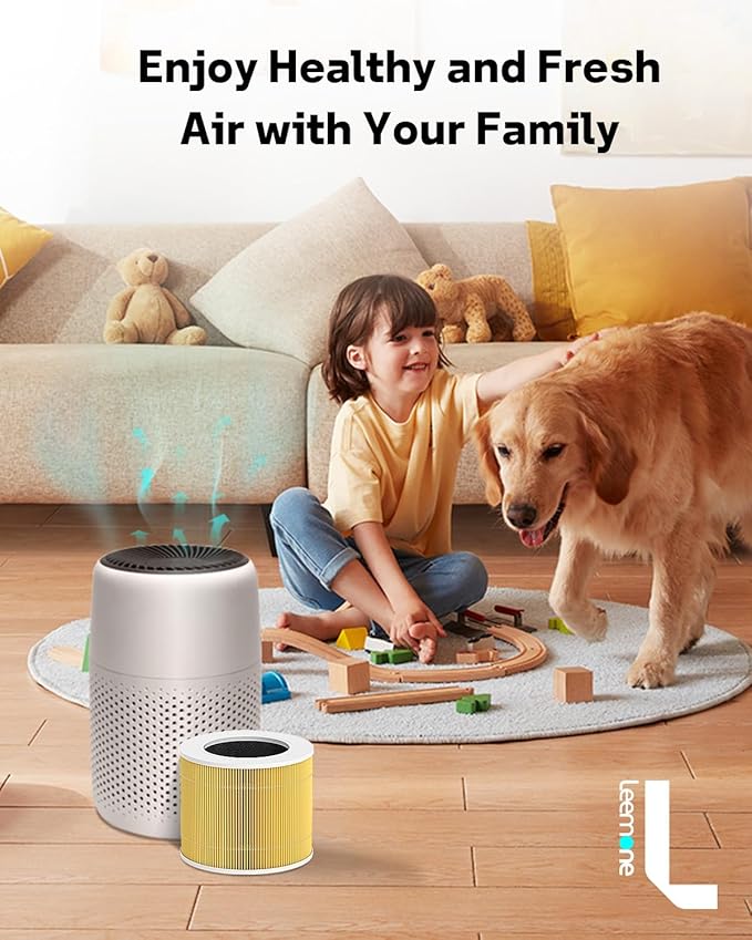 Leemone Core Mini Pet Replacement Filter for LEVOIT Core Mini Air Purifiers, High-Efficiency Activated Carbon, Replace Part Core Mini-RF, 2 Pack,yellow - Image 5