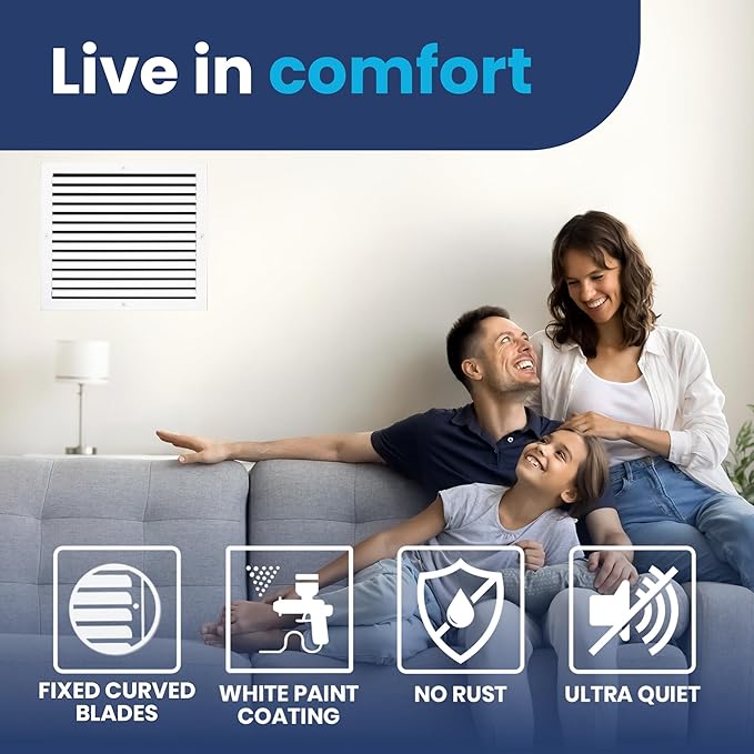 16x14 Inch (Duct Opening) Air Return Vent Cover Decorative – Premium Aluminum AC Vent Cover for Ceiling & Wall, Rustproof Grille, Ideal for Home HVAC Grille, Durable & Easy to Install by ACLAMINAIRE - Image 7