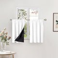 BGment White Short Blackout Curtains for Small Window 36 Inch Long, Thermal Insulated Curtains for Bedroom Loft Bathroom Basement Kitchen Soundproof Rod Pocket Cafe Curtains, 2 Panels, 42 Wide by BGment