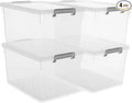 Citylife 48 Qt. Plastic Storage Bins with Lids Large Stackable Storage Containers for Organizing Clear Durable Storage Box, 4 Pack by Unknown