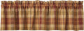 Park Designs Farmhouse Kitchen Valances for Windows - Red Saffron | Fall Decor Window Valance Curtains | Plaid Curtain Valances for Windows | Ideal for BOHO Living Rooms & Bathrooms | 72" x 14" by ParkDesigns