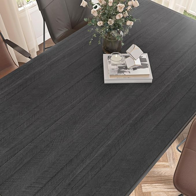 WESTICK Large Grey/Black Wood Contact Paper Peel and Stick Countertops Covering Waterproof Wood Grain Wallpaper Self Adhesive Countertop Contact Paper for Tables Cabinets Drawers Furniture 36" x 118" - Image 5