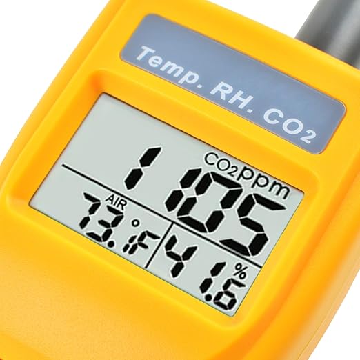 Portable CO2 Meter Handheld CO2 Detector Monitor 0~9999ppm, Carbon Dioxide Meter with Alarm Function, Temperature & Humidity Meter NDIR Sensor Air Quality Monitor for Home Trip Classroom and Office - Image 7
