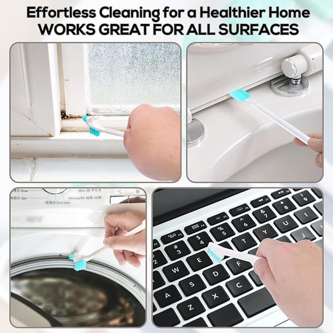 XANGNIER 11 Pcs Humidifier Cleaner Brush Set – Small Detail Cleaning Brushes for Crevices, Gaps, Corners, Keyboard, Bottle, Tiles, and Tight Spaces – Household & Travel Cleaning Tools - Image 7