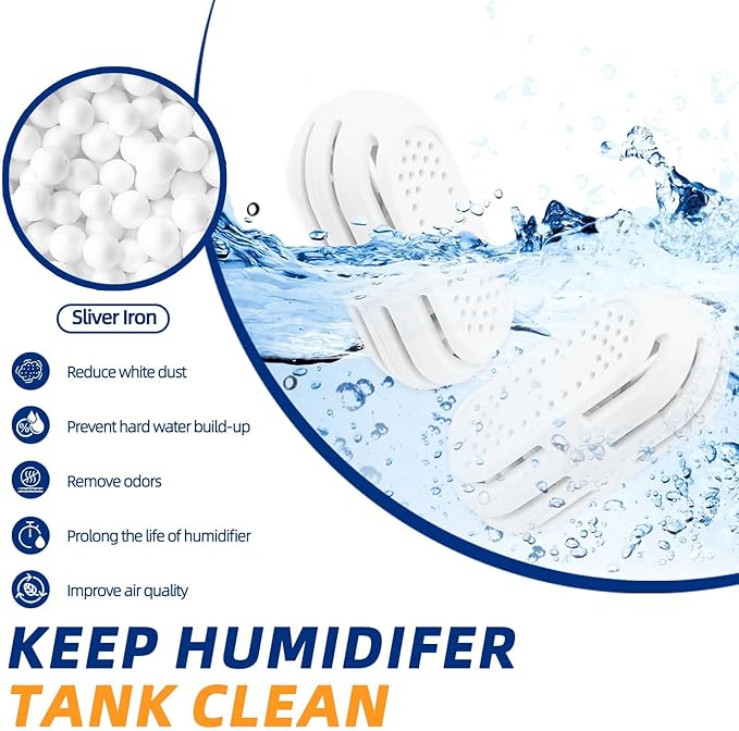 Humidifier Demineralization Cartridge, Compatible with All LEVOIT Top Fill Humidifiers, Calcium and Magnesium Ion Softening, Humidifier Cleaning, 6 Pack, White - Image 4