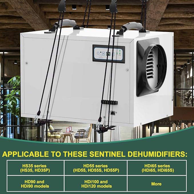 Hanging Kit for Dehumidifiers in Crawl Spaces & Basements | Heavy-Duty Metal Dehumidifier Protection Frame | Anti-Vibration Dehumidifier Hanging Support Accessories to Reduce Noise – Load 300 lbs. - Image 5