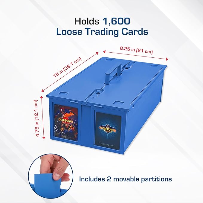 BCW Collectible Card Bin – (6-Pack, Blue) | Holds up to 1600 Cards | Plastic Storage Box for Pokémon, MTG & Sports Cards - Image 3