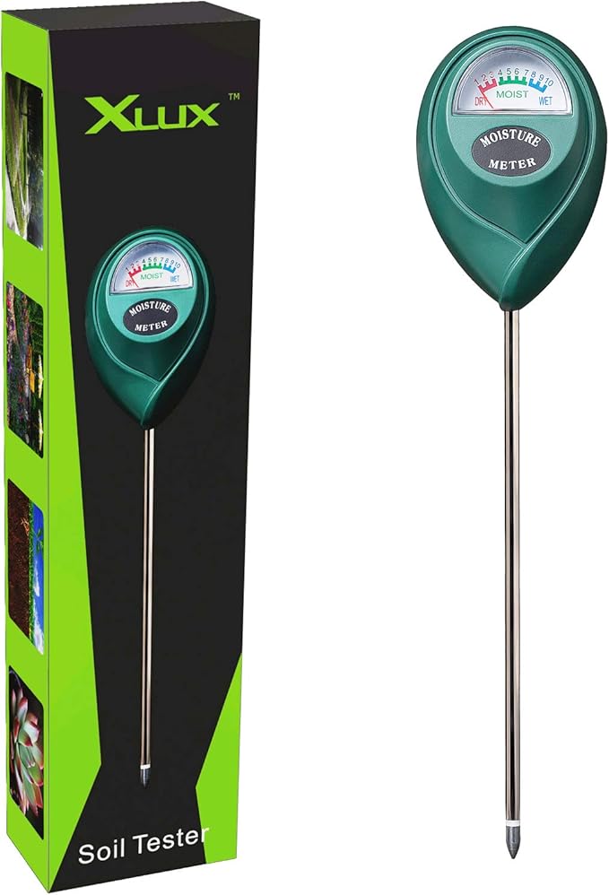 XLUX Soil Moisture Meter, Plant Water Monitor, Hygrometer Sensor for Gardening, Farming, Indoor and Outdoor Plants, No Batteries Required by XLUX