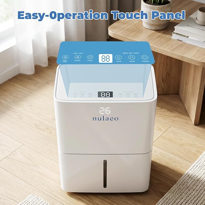 3600 Sq. Ft Dehumidifier for Basement - 36 Pints Dehumidifier Built-in Compressor, 3 Modes Smart Humidity Control, Auto Defrost and 24H Timer & 67 OZ Water Tank, Portable for Bedroom & RV - Image 5