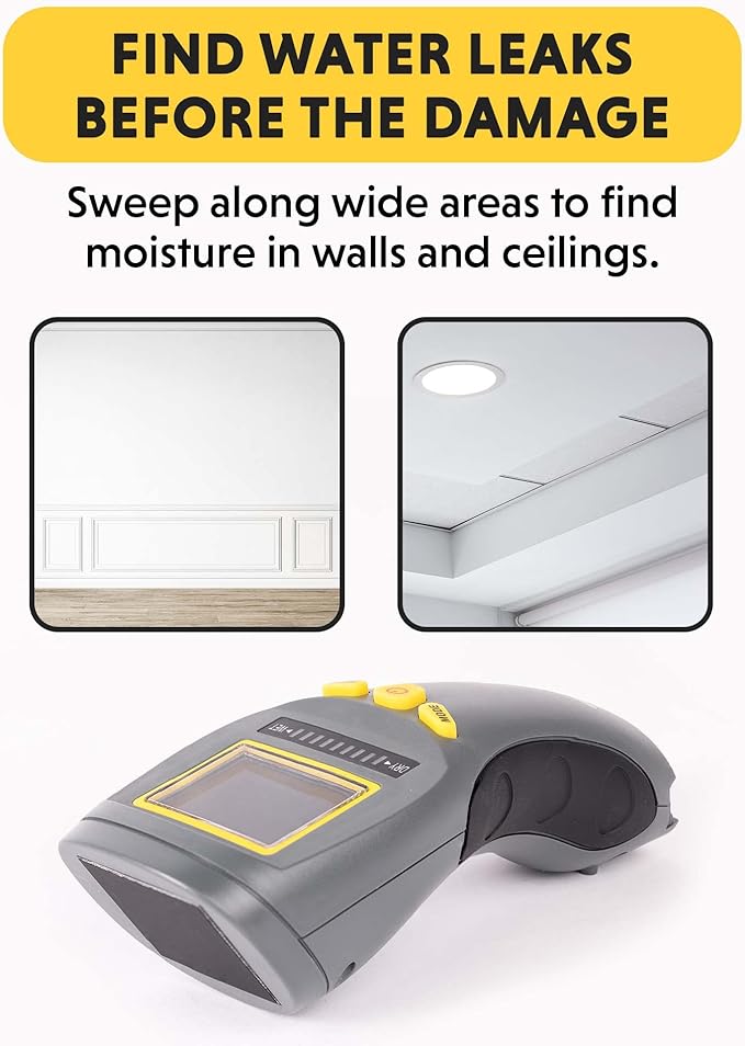 General Tools LCD Moisture Meter #MM8 - Leak and Humidity Detector - Pinless and Non-Invasive - Image 4