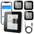 Air Quality Monitor Indoor 17-Parameter with APP Control Real-Time Display for CO2 PM2.5 PM10 Temperature Humidity 4 Sensors Alerts and Protection for Baby Rooms by JIYINGDUO