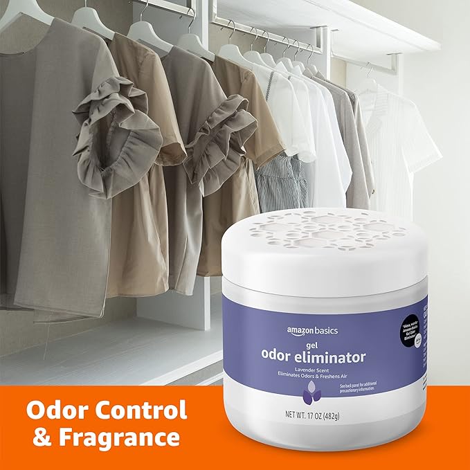 Amazon Basics Gel Odor Eliminator, Activated Charcoal, Lavender Scent, 17 Oz, 1-Pack - Image 4