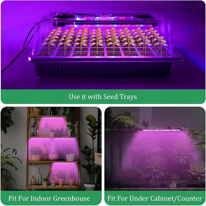Verdenu Seed Starter Tray with Grow Light, 2 Pack 80 Cells Seed Starter Kit with Humidity Dome, Adjustable Brightness Seed Tray with Smart Timer, 3 Modes, 4 Timing, Seed Germination Kit for Indoor - Image 6