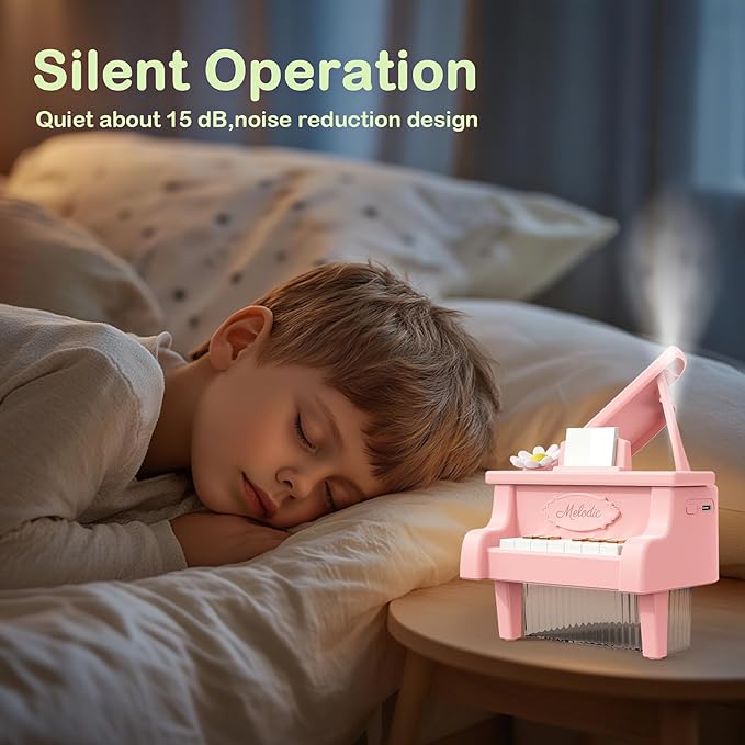 Portable Mini humidifie,350mL Cool Mist Humidifie,1200mAh Quiet for Home/Nursery/Office,Portable Mini Air Moisturizer,rechargeable mini humidifier (Pink) - Image 8