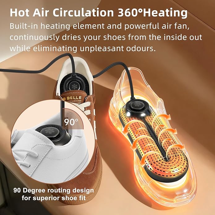 Electric Boot Dryer, Shoe Warmer with IC Controller, Footwear Travel Dryers Silent with 3/6/9 Hours Timer - Image 4