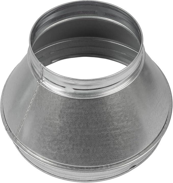 Vent Systems 10" Inch to 6" Inch Duct Reducer – Galvanized Steel HVAC Pipe Adapter Connector for Ventilation Exhaust and Grow Tents – Durable Metal Transition Fitting for Heating and Cooling - Image 9