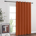 NICETOWN Room Divider Curtain 84 inch Length, Grommet Privacy & Noise Reducing Room Divider Thermal Insulated Window Drape for Sliding Glass Door (1 Panel, Burnt Orange, W80 x L84) by NICETOWN