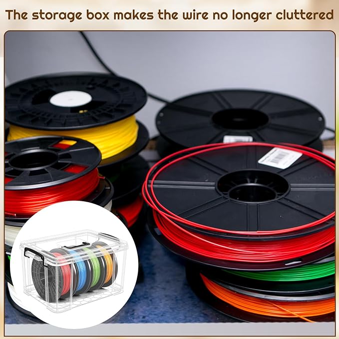 1 Pcs Filament Storage Box for 3D Printer 15 x 11 x 9 Inches Filament Storage Container Bin Dryer Box with Reusable Desiccants Total 10 Ounce - Image 7
