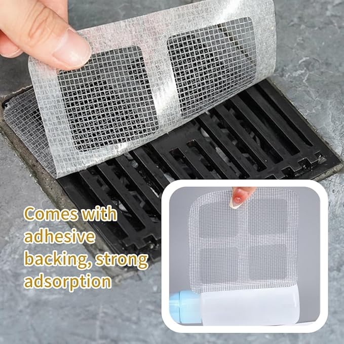 Disposable Hair Drain Stickers, 2025 Upgraded Disposable Floor Drain Filter Stickers, Bathroom Shower Drain Protector, Mesh Cover Floor Drain Sticker for Kitchen Bathroom Tub (10) - Image 8