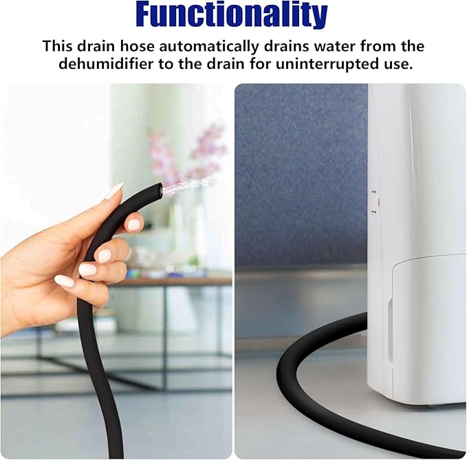 Dehumidifier Drain Hose 3/4 Inch FHT, 12 Foot, with Premium Brass Connectors to Prevent Water Leakage, 18FFDHMH01 Drain Hose Compatible with Most Brands of Dehumidifiers - Image 3
