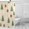 Christmas Tree Beige Shower Curtain Liner 72×72 inch for Bathroom Curtain Anti Mold Shower Curtain with Hooks Bathroom Accessories by Unknown