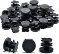 1/2" (13mm) Plastic Hole Plugs Black -Round Chair Leg Caps, Flush Mount Pipe Plugs, Tubing End Caps for Metal&Wood Legs Tube, Outdoor Furniture Feet caps & Table Plastic Plugs, 24 PCS by EASYEAH