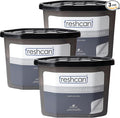 Freshcant Moisture Absorber Bundle, Room and Closet Freshener, Moisture and Odor Absorber for Home, Rooms, Basement, Garage, Prevents Musty Odor, Controls Moisture, Pack of 3, Charcoal by CILICAnT