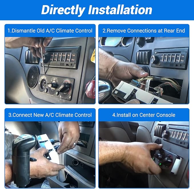 Q21-6012 AC Climate Control Module Compatible with Peterbilt 325 330 335 337 348 357 365 367 378 379 384 385 386 388 389 Trucks A/C Control Panel, Q216012 HVAC Air Temperature Controller Switch Unit - Image 5