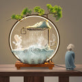 15In White Crane Water Fountain Waterfall Indoor Tabletop Decration Humidifier with LED Light, Atomizer Circulating Water, Japanese Zen Decor Meditation Feng Shui Decor Festival Birthday Gift by kunghei