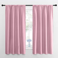 NICETOWN Kitchen Curtains, Short Blackout Drapes, Rouge Pink, 34 in x 45 in (W x L), Set of 2, Thermal Insulated Rod Pocket Window Treatment Draperies for Nursery by NICETOWN