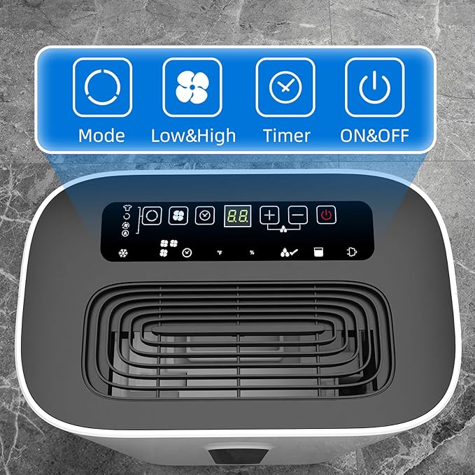AIRPLUS 4500 Sq.Ft 70 Pint Dehumidifier for Basements,1.35gallon Water Tank,Smart Dehumidifiers for Home,Dehumidifier with Drain Hose for garage,basement,bathroom - Image 4