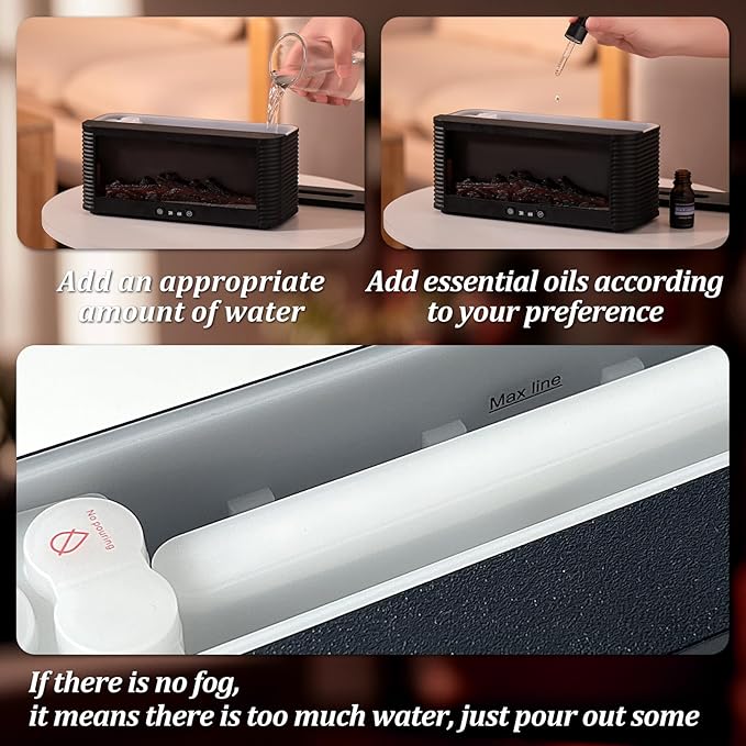 Essential Oil Diffuser for Home, Bedroom Humidifiers, Air Scent Aroma Aromatherapy Ultrasonic Machine, Valentine's Day Gifts, Timer Small Mini difusor de Aromas para casa Living Room Fireplace - Image 6