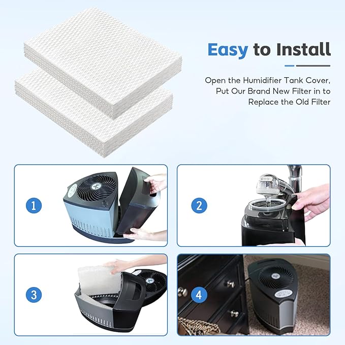 2-Pack MD1-0034 Replacement Wicks Filters Compatible with Vornado Evaporative Humidifier Model Evap40, Evap2, EV100, EV200, EVDC300, EVDC500 - Image 6
