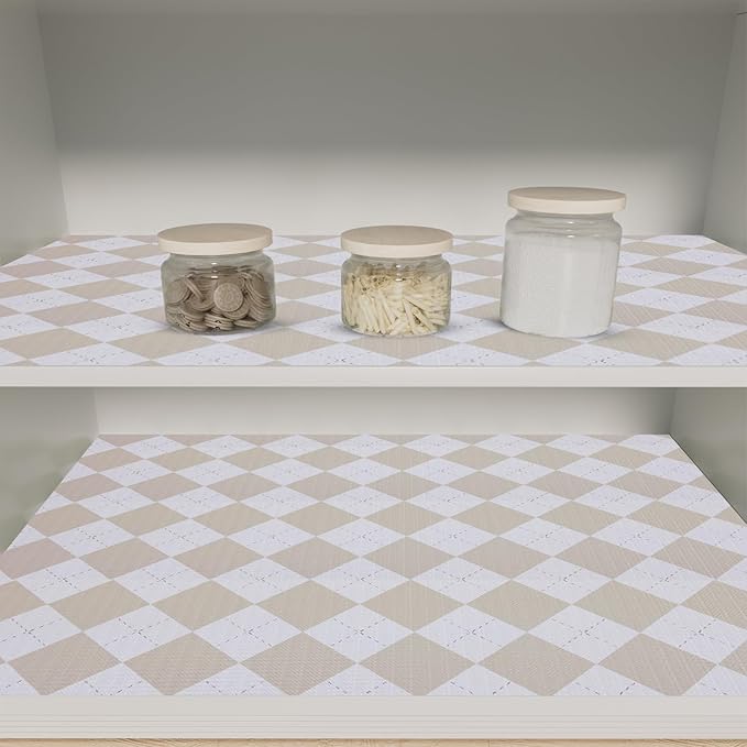 Beige Shelf Liner for Kitchen Cabinets 12" x 240" Non-Adhesive Non-Slip Drawer Liners for Dresser, Waterproof Washable Paper, Durable Protector Mat for Pantry Shelves Cupboards - Image 8
