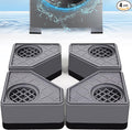 4Pcs Anti Vibration Pads for Washing Machine, Stops Washer Dryer Moving, Prevents Noise, Vibration Transfer, Antivibration Stabilizer Support Feet (Increase1.8in) by CUISIBOT