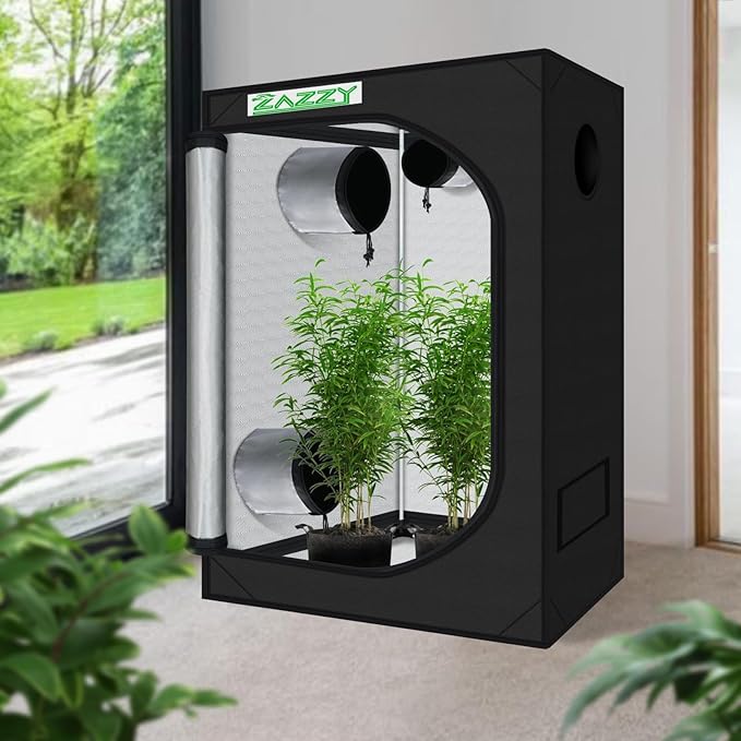 zazzy Tent for Plants Indoor, 48"x24"x60" Grow Tents Plant Tent 600D Mylar Reflective Grow Tent for Hydroponics Indoor Growing 4x2 - Image 2