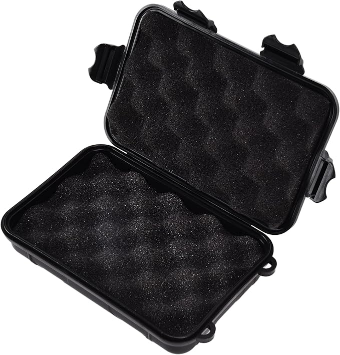 Anti-Pressure Shockproof Container Box, Small Waterproof Plastic Dry Storage Box with Foam, for Outdoor Camping Wilderness Survival by Yuecoom