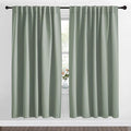 NICETOWN Blackout Curtain Panels Window Draperies - (Greyish Green Color) 70x72 inch, 2 Pieces, Insulating Room Darkening Blackout Drapes for Bedroom by NICETOWN