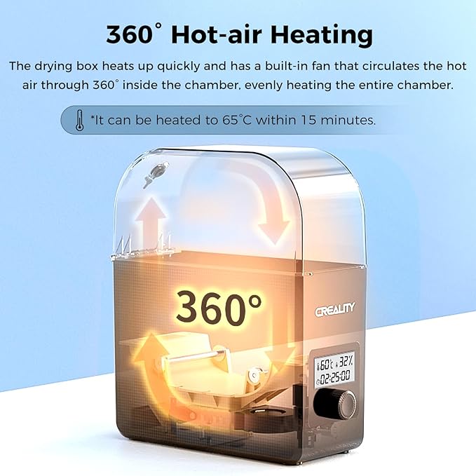 Creality Filament Dryer Box Pro, Upgrade 3D Printer Filament Dryer Box with Fan, 360° Heating Filament Dehydrator Storage Box for 1.75/2.85mm PETG PLA TPU ABS Nylon - Image 4
