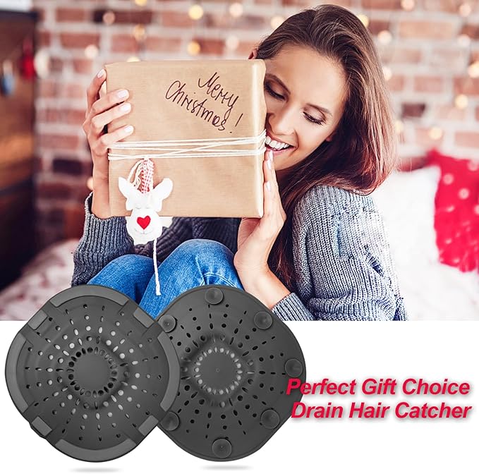 Hair Drain Catcher,Square Drain Cover for Shower Strong Adhesion Silicone Hair Stopper with Suction Cup,Easy to Install Suit for Bathroom,Bathtub,Kitchen 2 Pack (Black Brown) - Image 6