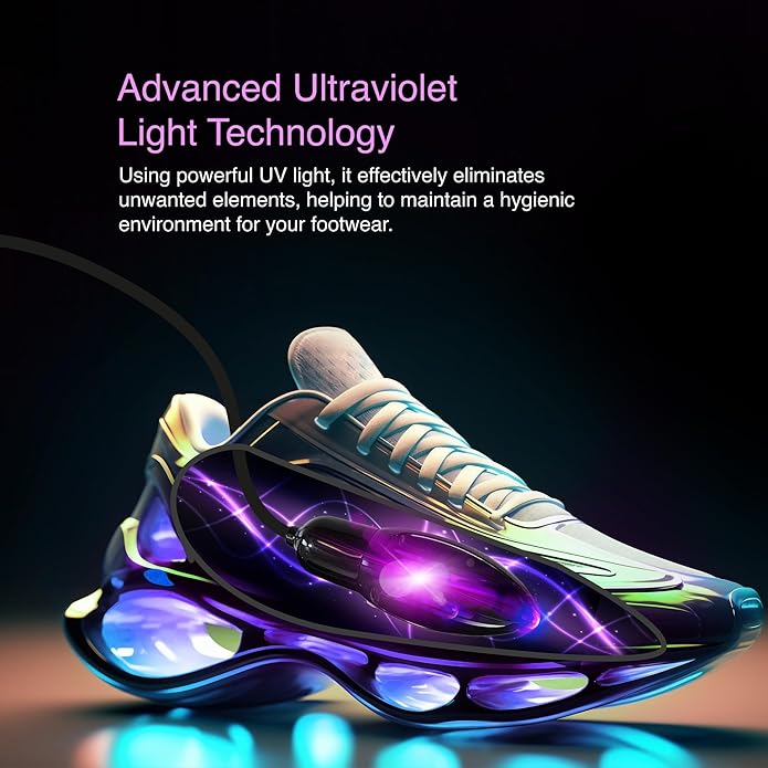 UV Shoe Sanitizer Dryer - Ultraviolet Light Shoe Deodorizer & Dryer - 10W Electric Cleaner to Eliminate Odor for Sneaker - Image 2
