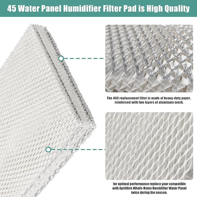 45 Water Panel Humidifier Filter Pad Replacement Compatible with Aprilaire Whole House Humidifier Models 400, 400A, 400M Humidifier Parts, Furnace Humidifier Filter Accessories -(2 Pack) - Image 5