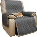 Eismodra Waterproof Recliner Chair Covers for Reclining Couch Slipcovers Seat Cushion,Anti-Slip Sofa Cover for Dogs Pets Furniture Protector Washable,Gray Set (4 Pieces) by Eismodra