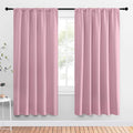NICETOWN Window Curtains Blackout Drapes, Rouge Pink, 1 Pair, 52 by 72-Inch, Thermal Insulated Solid Rod Pocket Blackout Curtains/Draperies for Living Room by NICETOWN