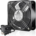 GDSTIME AXIAL Fan 20060, 110V 120V AC 200mm x 200mm x 60mm Heavy Duty Industrial Fan, for DIY Cooling Ventilation Exhaust Projects by GDSTIME